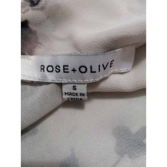 Rose & Olive Small Floral Lined Halter Occasion Lightweight Colorful Top - Picture 4 of 4